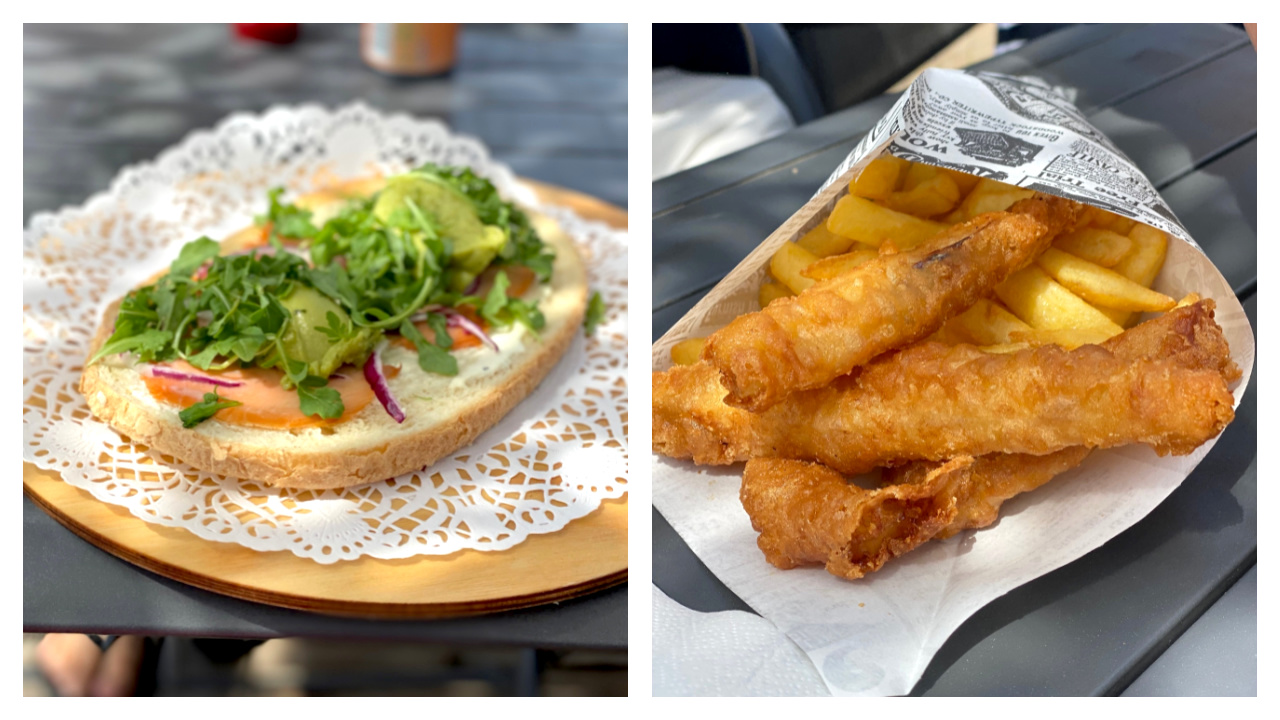 Avocado Toast and Fish and Chips Menu Items at the Beach Club