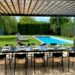 Pool and Pergola with Dining Table