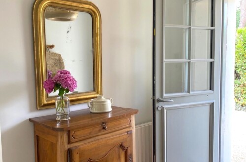 Entry chest and Mirror at Maison Coli
